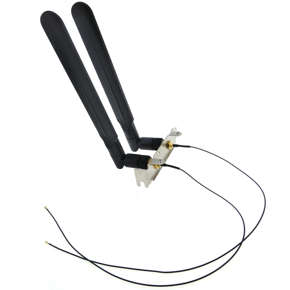 M.2 Extension Cable 8dBi AC WiFi Wireless Antenna Mini PC Low Profile Bracket - Image 1 of 4