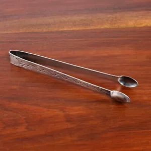 PINZAS DE AZÚCAR RICHARD FERRIS EXETER GEORGIANAS PLATA ESTERLINA CORTE BRILLANTE c. 1790 - Imagen 1 de 8