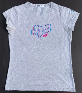 FOX RACING Women Motorcross Mountain Bike MX Tee T Shirt BMX Race L LARGE Gray - Imagen 1 de 1