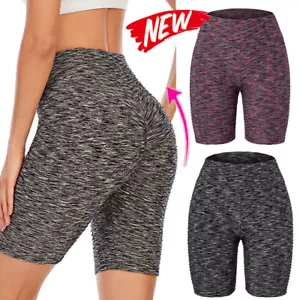 Women Butt Lifting Anti Cellulite Leggings High Waisted Yoga Pants Tummy Control - Picture 1 of 14