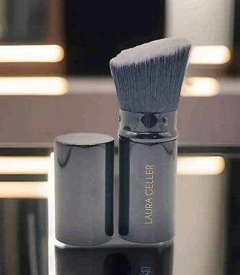 Laura Geller New York Retractable ANGLED Kabuki Makeup Brush  - NEW in Sleeve - Image 1 of 4