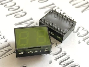 1x VQE24 E RFT 7 Segment LED Display GREEN 2 Digits - Picture 1 of 5