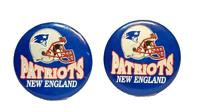 Prendedor botón pinback New England Patriots NFL 1997 con licencia oficial (LOTE DE 60) Foto 1 de 4
