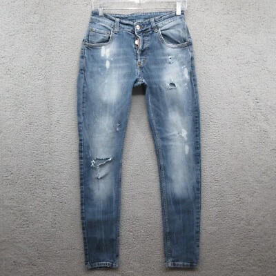 Pantalones de mezclilla D Squared2 Cool Guy para hombre 48 azules alterados desgastados ajustados Foto 1 de 4