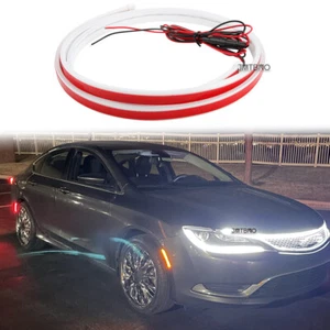 71'' Flexible Car Hood LED Daytime Running Light Strip Dynamic For Chrysler 300 - Picture 1 of 16