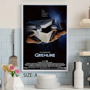 Gremlins 1984 Movie Poster Canvas Reproduction 20 x 30cm Style A Free Post - Bild 1 von 5