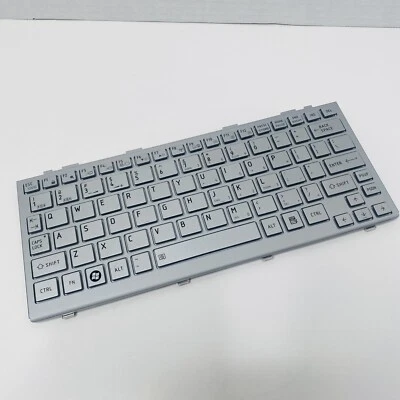 Teclado para Notebook Toshiba NSK-TJ001 Prata EXCELENTE Estado - Imagem 1 de 4