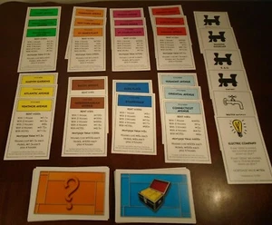 Monopoly Electronic Banking Complete Set of Deeds Chance Chest Cards 2011 - Picture 1 of 5