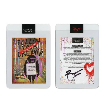 Tarjeta coleccionable MONKEY Devolved Parliament DIAMOND DUST firmada por Rency # de 99 Foto 1 de 3