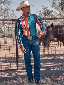 HOT PRICE Wrangler Cowboy Cut Original Fit Active Flex Jeans Stonewash (13MAFGK) - Picture 1 of 6