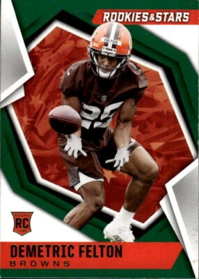 2021 Panini Rookies & Stars Demetric Felton #191 Green Cleveland Browns 12O - Image 1 of 2