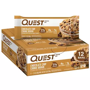 Chocolate Chip Dough Cookie Protein Bars, 21G Protein, 1G Sugar, 4G Net Carb, Gl - Picture 1 of 12