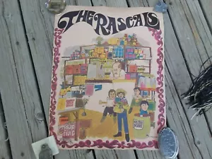 Vintage 1968 "The Rascals" Band Poster American Rock/Soul Music Advertise Decor - Picture 1 of 7