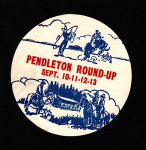 OPC 1941 Oregon Pendleton Round Up 3 3/4" Label NG 43246 - Picture 1 of 1