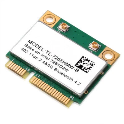 Dual Band Mini PCI-E WiFi Card Wireless-AC 1200Mbps 7265AC Bluetooth 4.2 module - Image 1 of 4