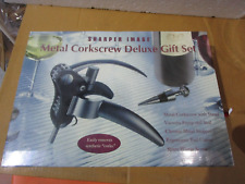 Sharper Image metal corkscrew deluxe gift set wine opener New in box