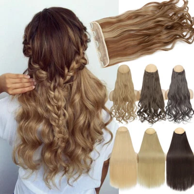 HIGHLIGHT Thick One Piece Clip In Real AS Human Hair Extensions 3/4 Full Head - Image 1 of 4