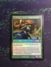Mtg, FOIL Sakura-Tribe Scout. Saviors Of Kamigawa Foil Common. LP
