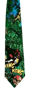 KING KONG VTG NECK TIE Godzilla Fans of Shirt vhs RARE NEW - Picture 1 of 2