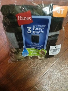 🔥 4T Hanes Toddler Boys Boxer Briefs 3 Pair ComfortSoft Tagless NEW - Picture 1 of 5