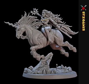 Tempest the Celestial Steed Pinup Fantasy Miniature DnD RPG Tabletop - Picture 1 of 3