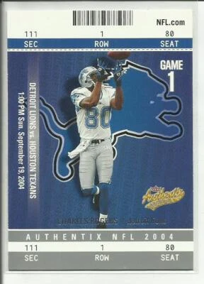 2004 Fleer Authentix #71 Charles Rogers Detroit Lions - Image 1 of 2