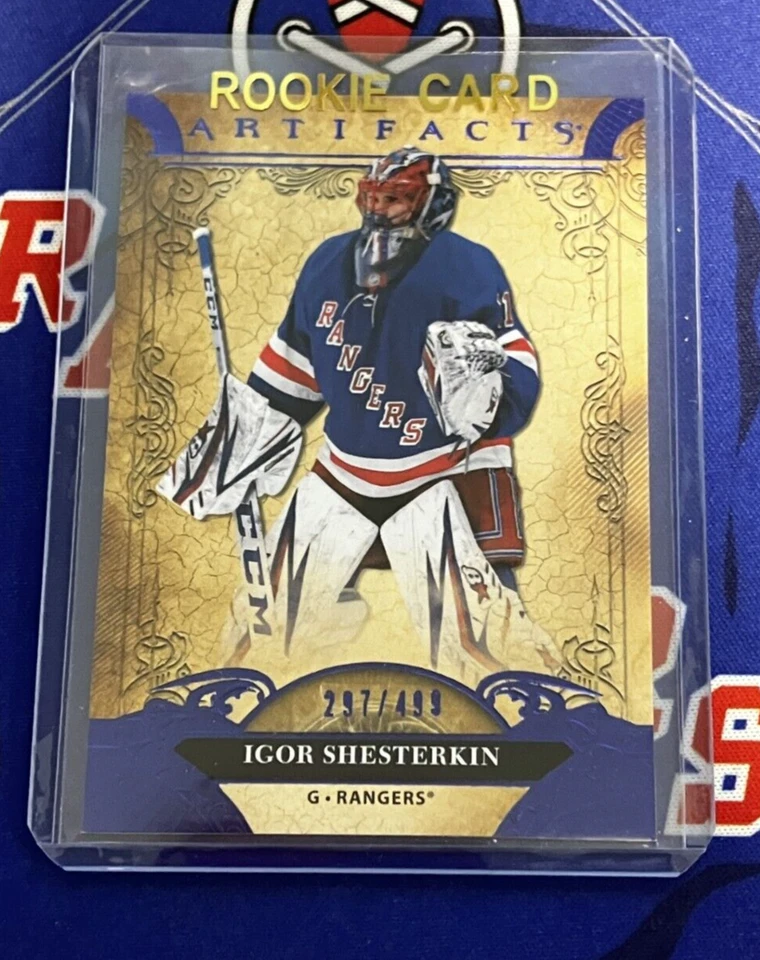 IGOR SHESTERKIN 2020-21 UD 🏒 Artifacts #98 Blue Sapphire xxx/499 Rangers QTY 🔥 - Image 1 of 4