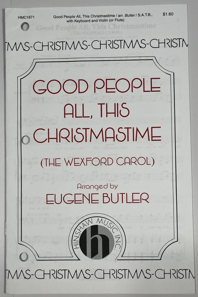 Hinshaw Music Good People All This Christmastime SATB Arranged by Eugene Butler