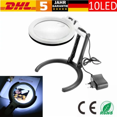 120MM LED Lupenleuchte Lupenlampe Vergrößerungslampe Tischklemme Lupe Tischlupe - Bild 1 von 4