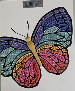 Papyrus Judith Leiber Birthday Card A Wonderful Birthday Gemmed Butterfly New - Picture 1 of 6