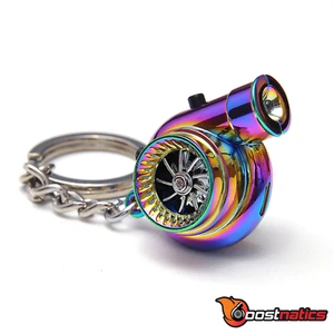 Boostnatics Rechargeable Electric Turbo Keychain Keyring w/ Sounds & LED - Neo - Foto 1 di 1