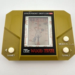 Epoch Mr. Wood Man Electronic Handheld Game Pocket Digit-Com TESTED WORKS - Picture 1 of 21
