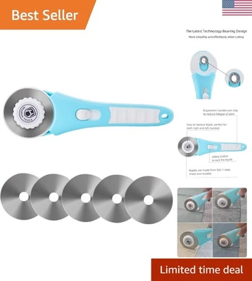 Cortador giratorio azul 60 mm - agarre cómodo y versatilidad para cada necesidad de artesanía Foto 1 de 4