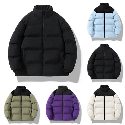 Windbreaker Solid Bread Coat Jacket for Men Women Thickened Warm Parka - Image 1 of 4