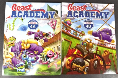 BEAST ACADEMY математика руководство 4A и 4B по искусству решения проблем - новый - Изображение 1 из 4