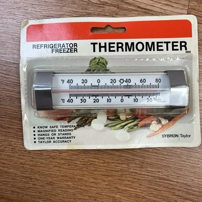 Vintage Sybron Taylor Refrigerator Freezer Thermometer 5925 NEW in Package - Image 1 of 4