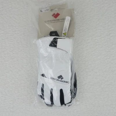 YOUTH OBERMEYER TEENS LAVA WATERPROOF SKI SNOW GLOVES Size Large White - Image 1 of 4