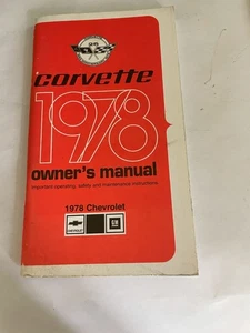 1978 Corvette Owners Manual  Used - Picture 1 of 2