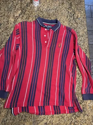 Chaps by Ralph Lauren Men's Size Medium Vintage 90s Polo Shirt  Long Sleeve Red - Image 1 of 3