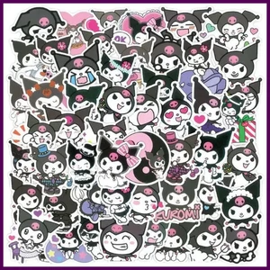 50 pezzi adesivi simpatici Cinnamoroll Kuromi My Melody sticker per laptop phon - Foto 1 di 31