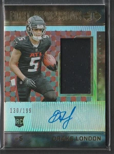 2022 Panini Illusions First Impressions Drake London RC Auto 130/199 Atlanta - Picture 1 of 2
