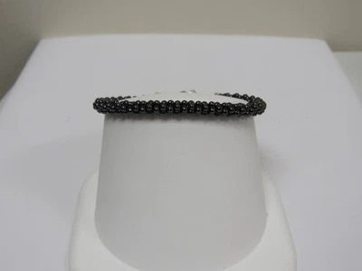 Designer LAGOS Sterling Silver 18K Black Ceramic Caviar Rope Bracelet Foto 1 de 4