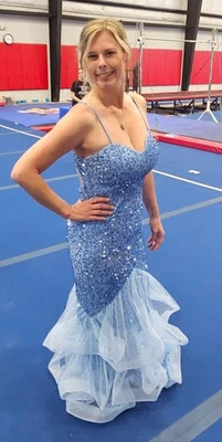Custom Made Frozen Queen Elsa Cosplay Dress Ball Gown Princess Costume - Image 1 of 2
