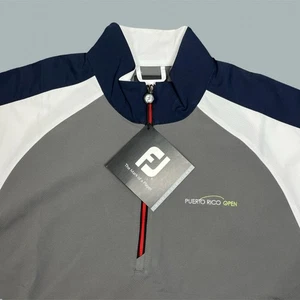 FootJoy FJ Puerto Rico Herren 1/4 Reißverschluss Windbreaker Reißverschlusstasche Golfjacke Small - Bild 1 von 17