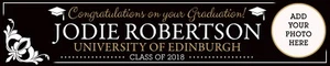 2 x Graduation Personalised Banner with photo - Picture 1 of 1