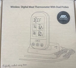 Adoric Meat Thermometer Dual Probe Wireless Digital Oven Grill Thermometer - Picture 1 of 4
