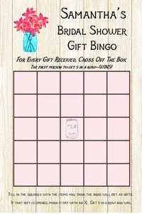 12 Personalized Bridal Shower Gift Bingo - Bridal Shower Game - Party Games - Picture 1 of 11