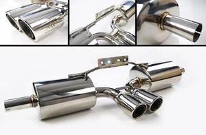 STAINLESS STEEL DUAL BACKBOX EXHAUST FOR PORSCHE BOXSTER 986 2.5L 2.7L 3.2L - Picture 1 of 5