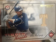 2003 (RANGERS) Donruss Timber and Threads #2 Alex Rodriguez Bat/350