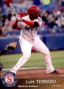 2016 Spokane Indians Grandstand 37 Luis Terrero Dominican Republic Baseball Card
